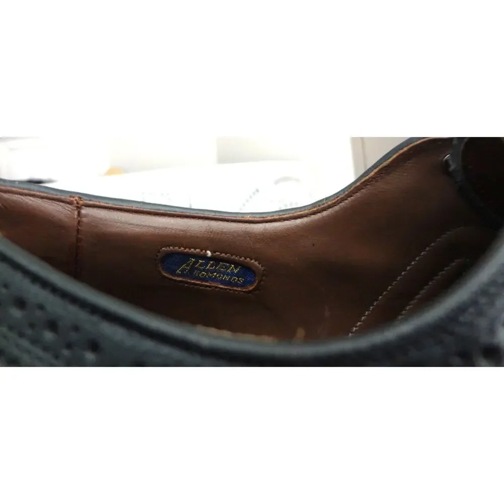 Allen Edmonds Longwing Wingtip Oxford Black Leather Men 11.5 3A AAA Narrow